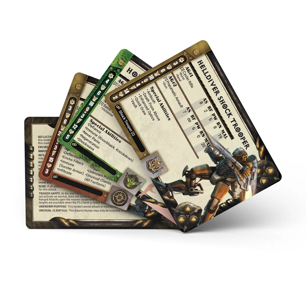 Helldiver board game card set
